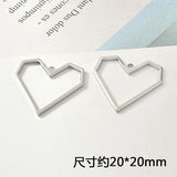Geometric Hearts Round Earrings Copper Plated 18k