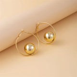 Geometric Personality Round Bead Collar Chain Small Open Collar Pearl Necklace