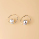 Geometric Personality Round Bead Collar Chain Small Open Collar Pearl Necklace