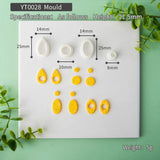 Geometric Soft Pottery Polymer Clay Mold Set Pendant Earrings Shape Cutting Tool