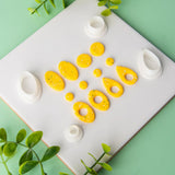 Geometric Soft Pottery Polymer Clay Mold Set Pendant Earrings Shape Cutting Tool