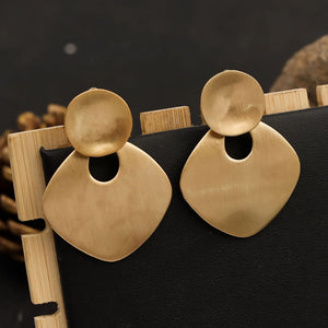 Geometric Square Clip-On Earrings for Women - No Piercing Needed