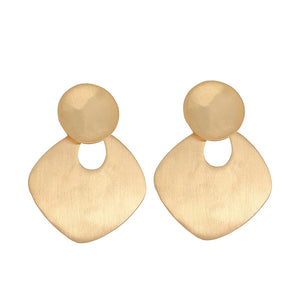 Geometric Square Clip-On Earrings for Women - No Piercing Needed