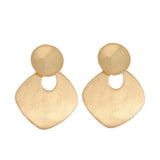 Geometric Square Clip-On Earrings for Women - No Piercing Needed