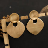 Geometric Square Clip-On Earrings for Women - No Piercing Needed