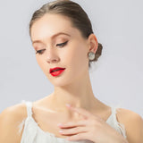 Geometric Square Clip on Earrings for Women No Ear Piercing