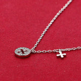 Girl Charm Jewelry S925 Silver Necklace Natural Silver Pendant Chain