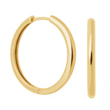 925 Silver Hoop Earrings with 18k Plating for Women