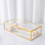Rim Glass Jewelry Box Retro Display Storage
