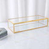 Rim Glass Jewelry Box Retro Display Storage