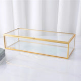 Rim Glass Jewelry Box Retro Display Storage