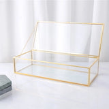 Rim Glass Jewelry Box Retro Display Storage
