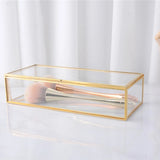 Rim Glass Jewelry Box Retro Display Storage