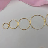 Golden 925 Sterling Silver Large Hoop Earrings For Women