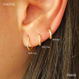 Golden 925 Sterling Silver Large Hoop Earrings For Women