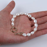 Natural Freshwater Baroque Pearl Bead Bracelet