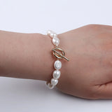 Natural Freshwater Baroque Pearl Bead Bracelet