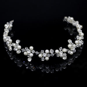 Pearls Hairbands Beaded Headpieces Bride Wedding Vines Headdress Hair Jewelry