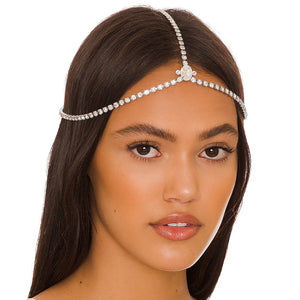 Rhinestone Forehead Hair Chain Bridal Wedding Hair