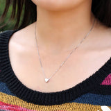 Heart Necklace 925 Sterling Silver Couple Jewelry for Girlfriend