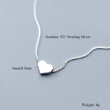 Heart Necklace 925 Sterling Silver Couple Jewelry for Girlfriend