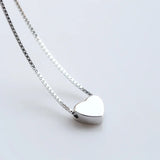 Heart Necklace 925 Sterling Silver Couple Jewelry for Girlfriend