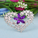 Heart Shaped Brooch Jewelry For Women/men Scarf Wedding Gift