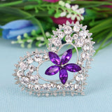 Heart Shaped Brooch Jewelry For Women/men Scarf Wedding Gift