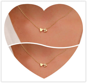 Heart-shaped Letter S Necklace Love Collarbone Chain