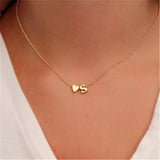 Heart-shaped Letter S Necklace Love Collarbone Chain