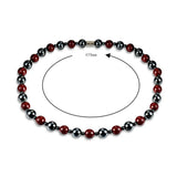 Hematite Red Health Beads Necklace with Magnetic Therapy