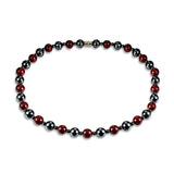 Hematite Red Health Beads Necklace with Magnetic Therapy