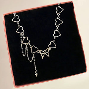 Hip Hop Butterfly Tassel Choker Necklace For Women Teens Girls