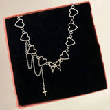 Hip Hop Butterfly Tassel Choker Necklace For Women Teens Girls