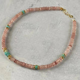 Colorful Glass Crystal Beads Pearl Necklace Man Sunshine Necklace