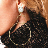 Geometric Round Clip Earrings for Women
