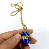 Enamel Drop Easter And Christmas Egg Pendant with Chain