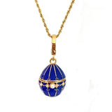 Enamel Drop Easter And Christmas Egg Pendant with Chain