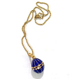 Enamel Drop Easter And Christmas Egg Pendant with Chain
