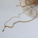 Freshwater Pearl Chain Stainless Steel Necklace