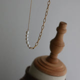Freshwater Pearl Chain Stainless Steel Necklace