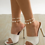 Retro Multi-layer Beaded Anklet Set - Party Gift