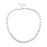 Men's Imitation-Pearl Beaded Choker Necklace