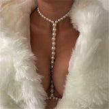 Pearl Halterneck Body Chain for Women
