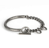 Irregular Chain Retro Bangle Open Cuff Titanium Steel Bracelet