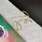 Irregular Metal Cuff Bangles Geometric Alloy Bracelets