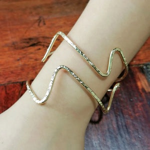 Irregular Metal Cuff Bangles Geometric Alloy Bracelets