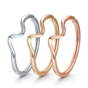 Irregular Shape Open Bracelet Classic Bangle for Charms
