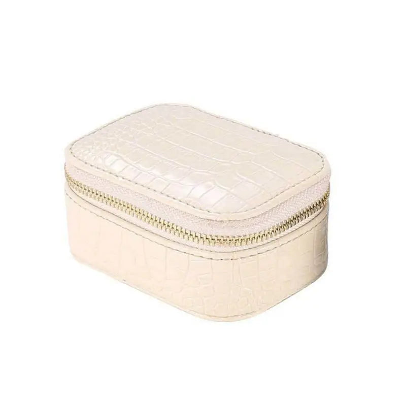 Leather Jewelry Box European Style Portable Travel Organizer