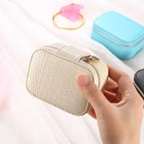 Leather Jewelry Box European Style Portable Travel Organizer